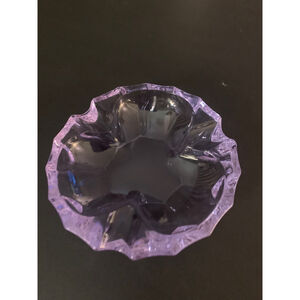 Tiffin Neodymium Alexandrite Twilight Color Changing Glass Clover Leaf Ashtray